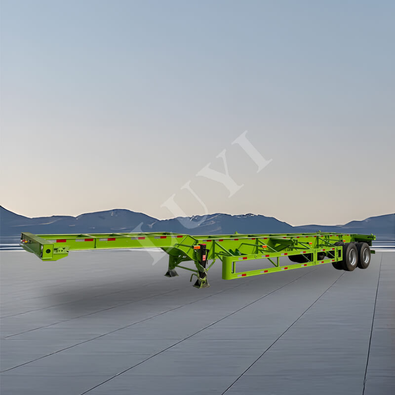 Contenedor de carga de 2 ejes semirremolque esquelético de 20/40 toneladas