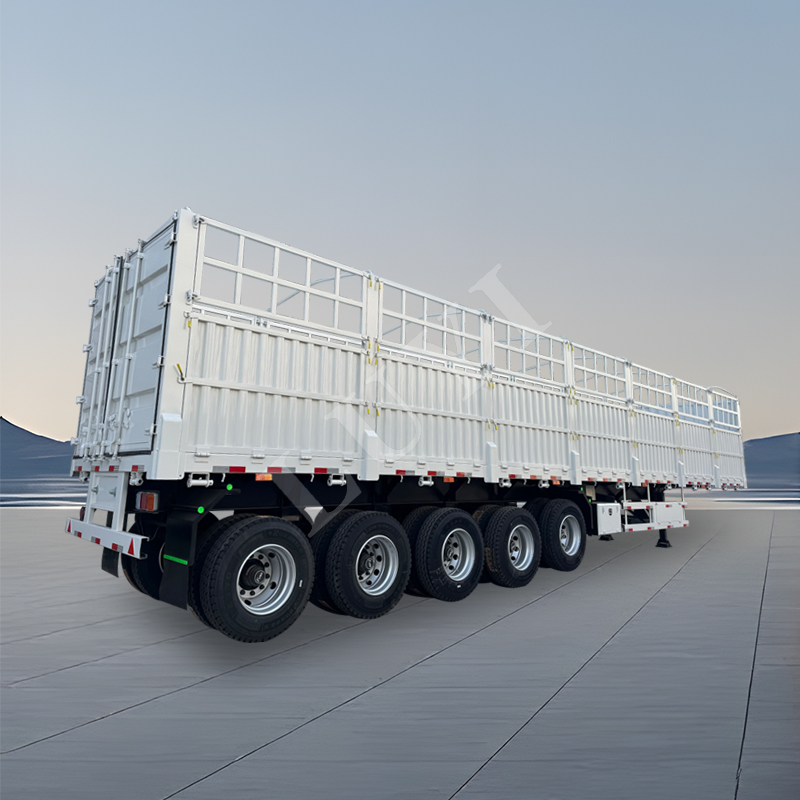 A new powerful tool for freight transport in the Middle East! Luyi's 5-axle 100-ton side wall stake semi-trailer heads to Saudi Arabia