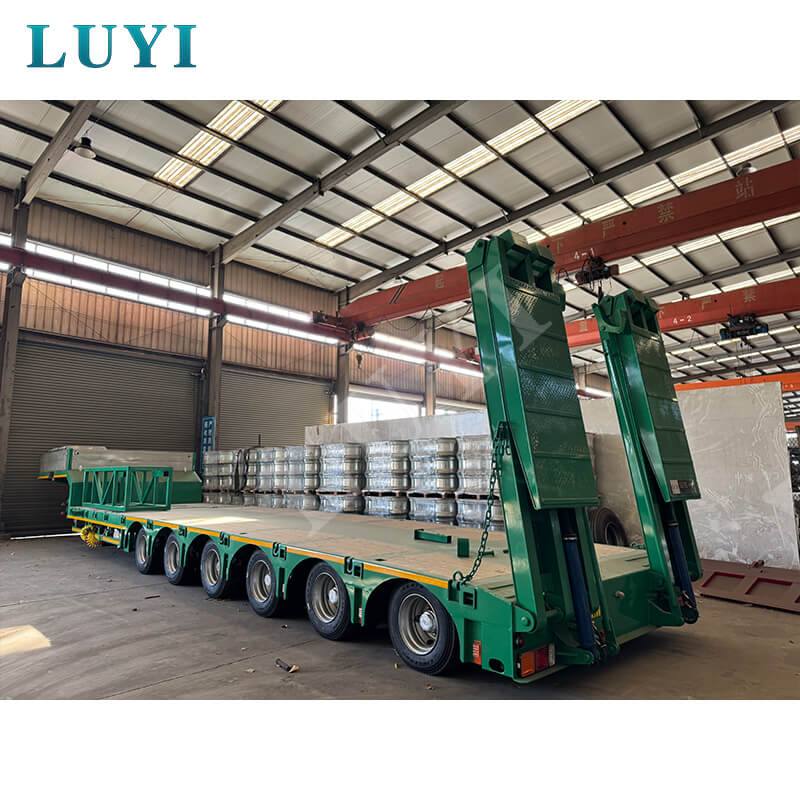 Requisitos de adaptación personalizados: el semirremolque de plataforma baja de 6 ejes Luyi se envió con éxito a Etiopía