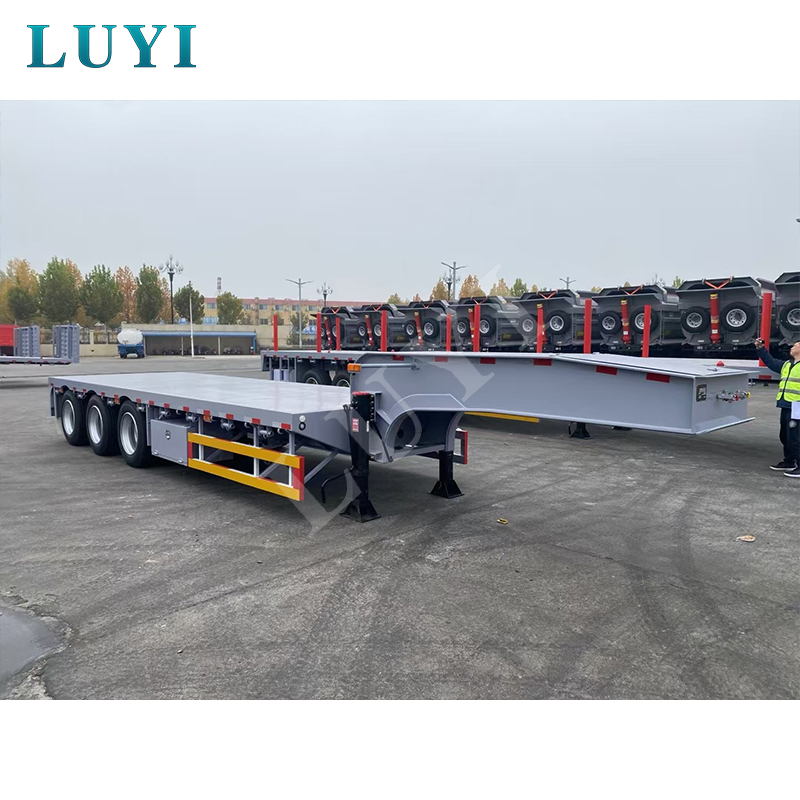 ¡Concéntrese en el transporte de alta calidad! Los clientes de Aruba realizan visitas in situ y prefieren los semirremolques de plataforma plana de 3 ejes LUYI