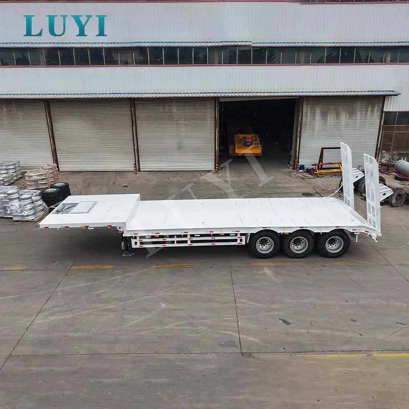 El mejor diseño de semirremolque de plataforma baja para transportar excavadoras pesadas