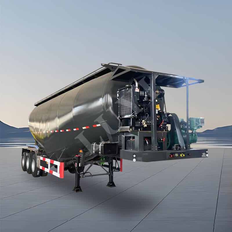 Semirremolque cisterna de cemento a granel espesado de acero al carbono de 3 ejes y 35 metros cúbicos