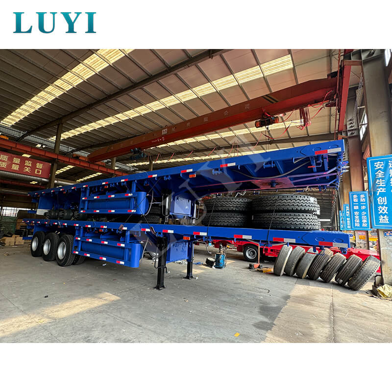 Semirremolque de plataforma plana de 3 ejes, 4 pies y 50 toneladas a la venta