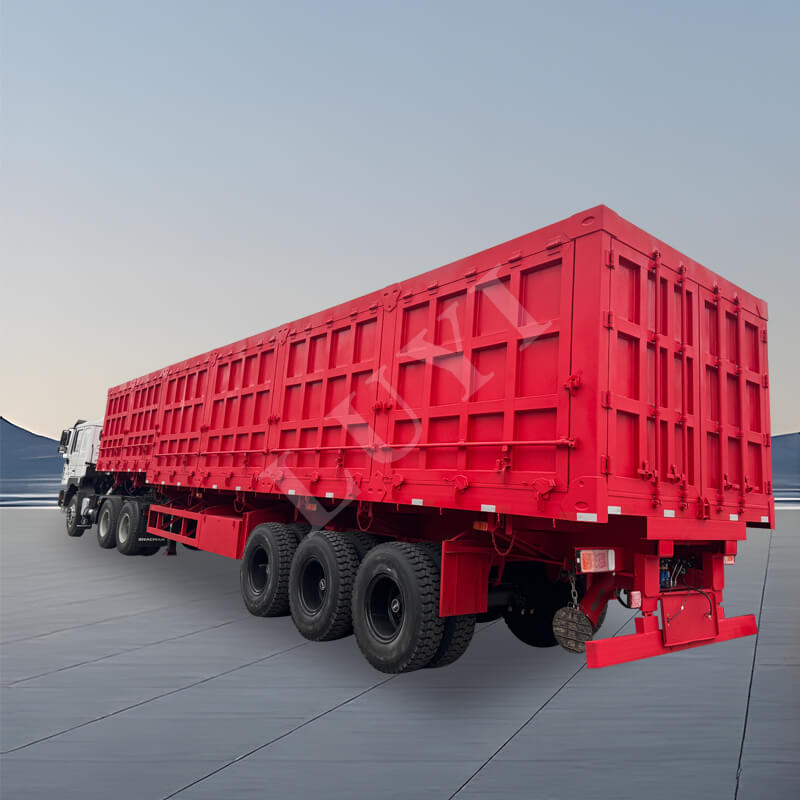 Semirremolque de pared lateral con descarga de 3 ejes, 60 a 80 toneladas Semirremolque de pared lateral con descarga de 3 ejes, 60 a 80 toneladas