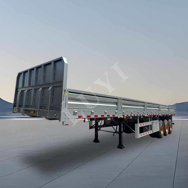 Semirremolque con estaca de pared lateral de 3 ejes y 60 toneladas