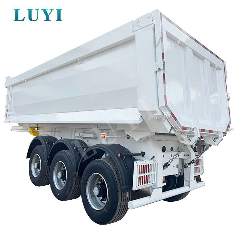 Semirremolque volquete basculante trasero en forma de U de 3 ejes y 60 toneladas