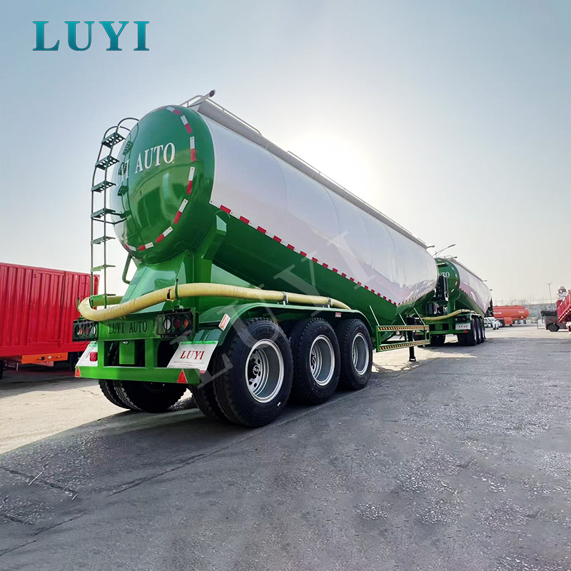 Semirremolque con tanque de polvo de 3 ejes y 60 m³ para cemento, cenizas volantes y polvos secos a granel