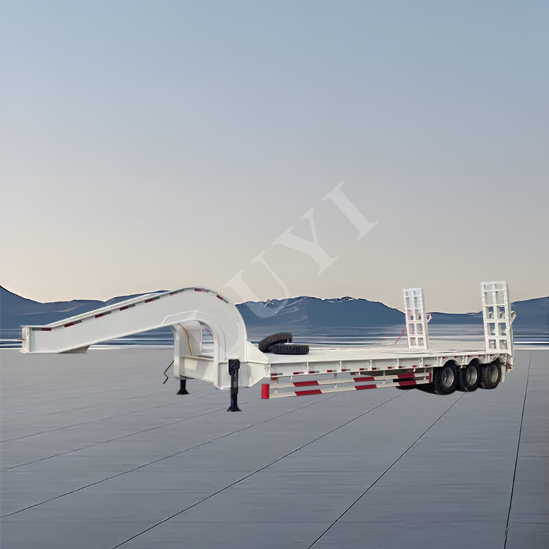 Semirremolque de plataforma baja de 3 ejes con BPW, 60-100 toneladas Semirremolque de plataforma baja de 3 ejes con BPW, 60-100 toneladas