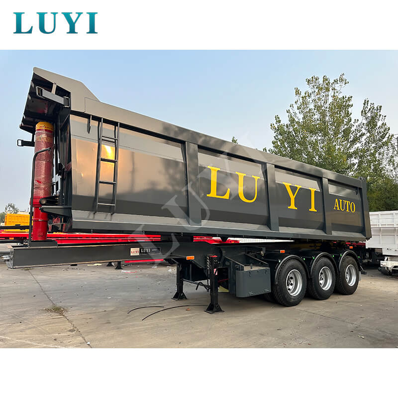 Semirremolque hidráulico basculante trasero de 3 ejes a la venta