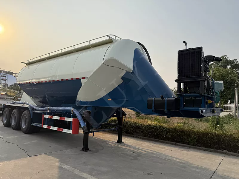 48 metros cúbicos Semirrailer de tanque de polvo vertical