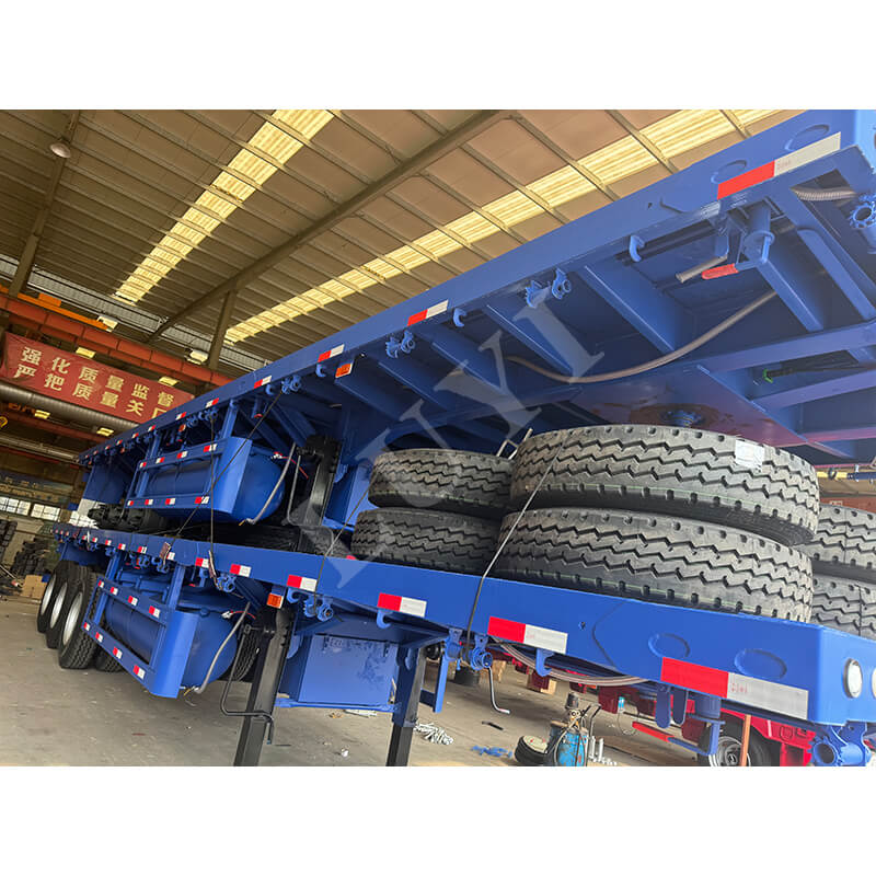 Clientes ecuatorianos inspeccionan la fábrica de Luyi y señalan su intención de comprar semirremolques de plataforma de tres ejes en América del Sur