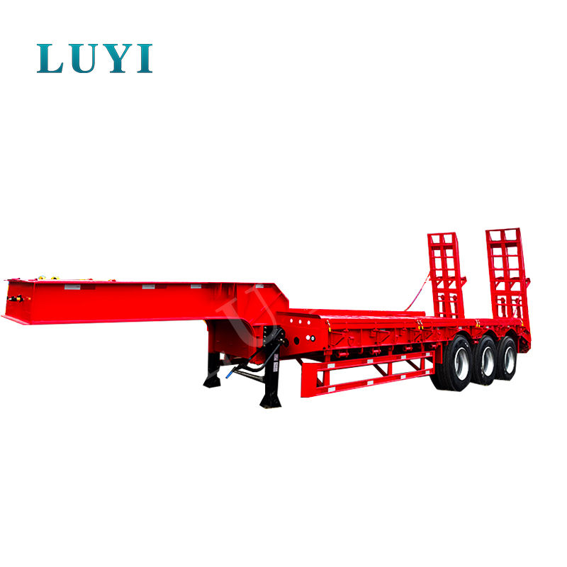 Semirremolque de plataforma baja de 3 ejes LUYI: su solución para el transporte de maquinaria y equipo pesado