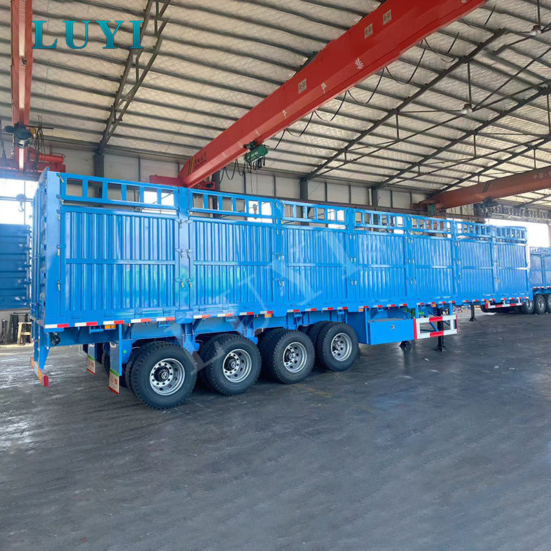 Remolque de pared lateral de 3 ejes LUYI: la elección profesional para el transporte seguro de carga a granel
