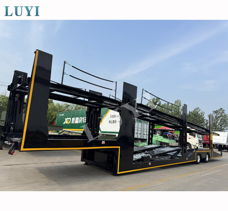 Transportador de automóviles de dos pisos LUYI: duplique su capacidad, maximice su eficiencia